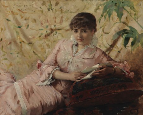 A. Edelfelt, Parisienne lisant, 1880