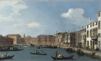 Vue du canal de Santa Chiara, à Venise, Il Canaletto