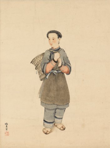 Pang Xunqin (1906-1985) - Jeune fille portant une corbeille, vers 1940 © Paris Musées-Musée Cernuschi