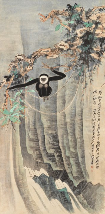 Zhang Daqian (1899-1983) - Gibbon d'après Li Sheng, 1945 © Paris Musées-Musée Cernuschi © The Estate of Zhang Daqian