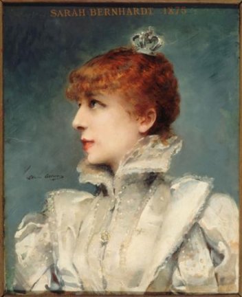 Louise Abbéma, Portrait de Sarah Bernhardt (1844-1923), sociétaire de la Comédie-Française, dans le rôle de Marie de Neubourg (Ruy Blas), vers 188