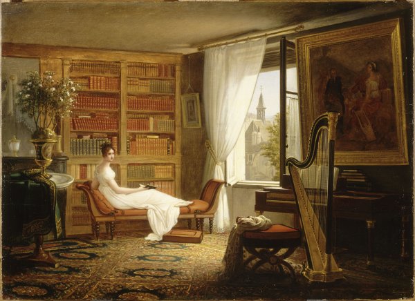 "Le Salon de Madame Récamier à l'Abbaye aux Bois" de François-Louis Dejuinne (c) Paris Musée du Louvre