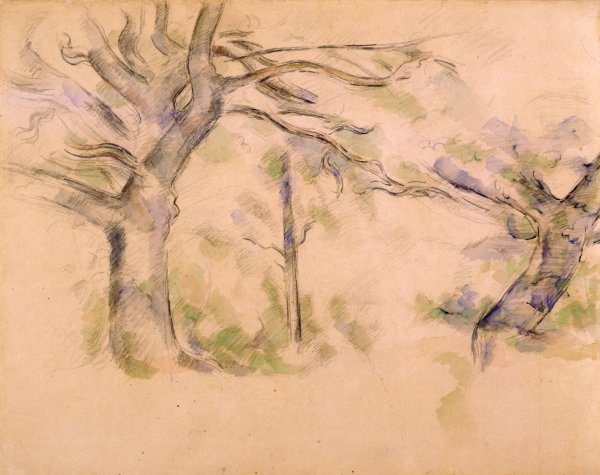 Paul Cézanne, Les grands arbres
