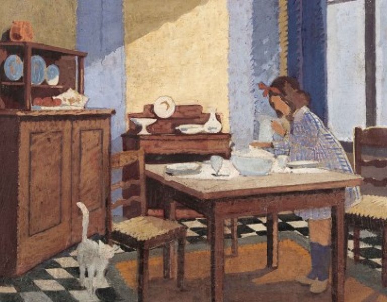 Maurice Barbey,  Le travail féminin, esquisse pour l’école des filles de la rue Küss